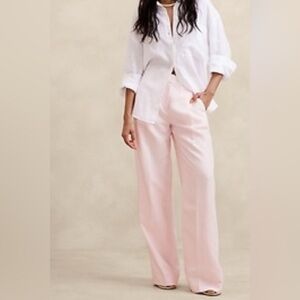 Banana Republic Light Pink Wide-Leg Pants - Size 0